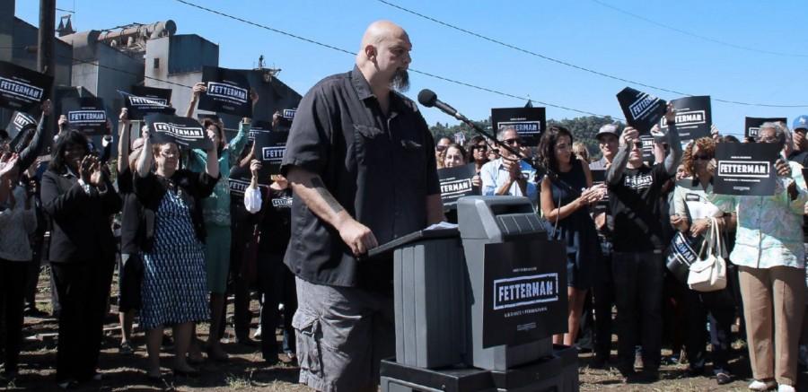 John Fetterman, mayor of Braddock, Pa., is running for senate after being inspired by Bernie Sanders presidential campaign.