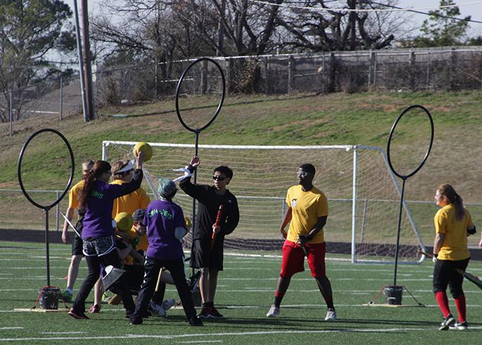 The AHS Quidditch team battles the Martin team during a match in January 2015. This years Quidditch team is in need of players, those interested should stop by C210.