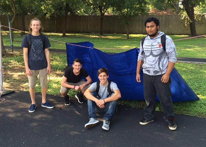 Students in the new Outdoor Adventures class have spent the semester learning how to erect lean-tos and pup tents, tie fishing knots and cast lines, and start campfires with only cotton balls, steel wool and Vaseline.