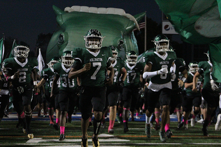 The Colts take the field before the game against Mansfield. Though they fell to the Tigers, the Colts are now in fourth place in district 4-6A with a 1-1 record in district play and a 4-1 overall record.