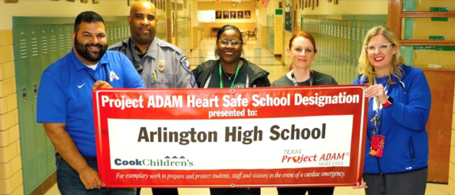 Arlington+High+School+has+recently+become+one+of+11+schools+in+the+district+to+obtain+the+certification+of+becoming+a+Project+ADAM+Heart+Safe+School.+