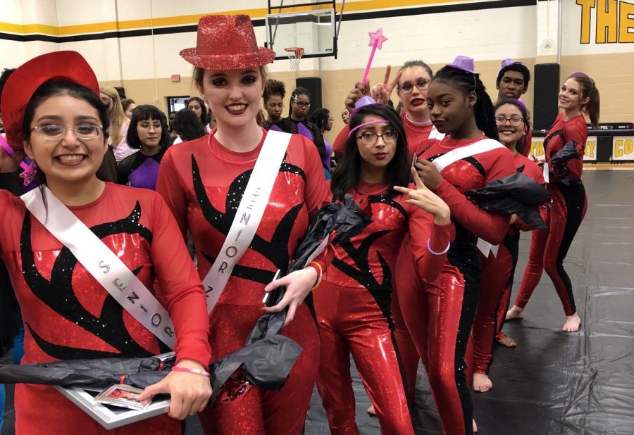 Colorguard places in competition for first time in schools history