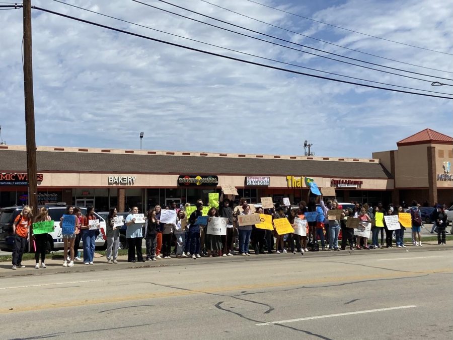 Students advocate for gun safety laws during a protest.