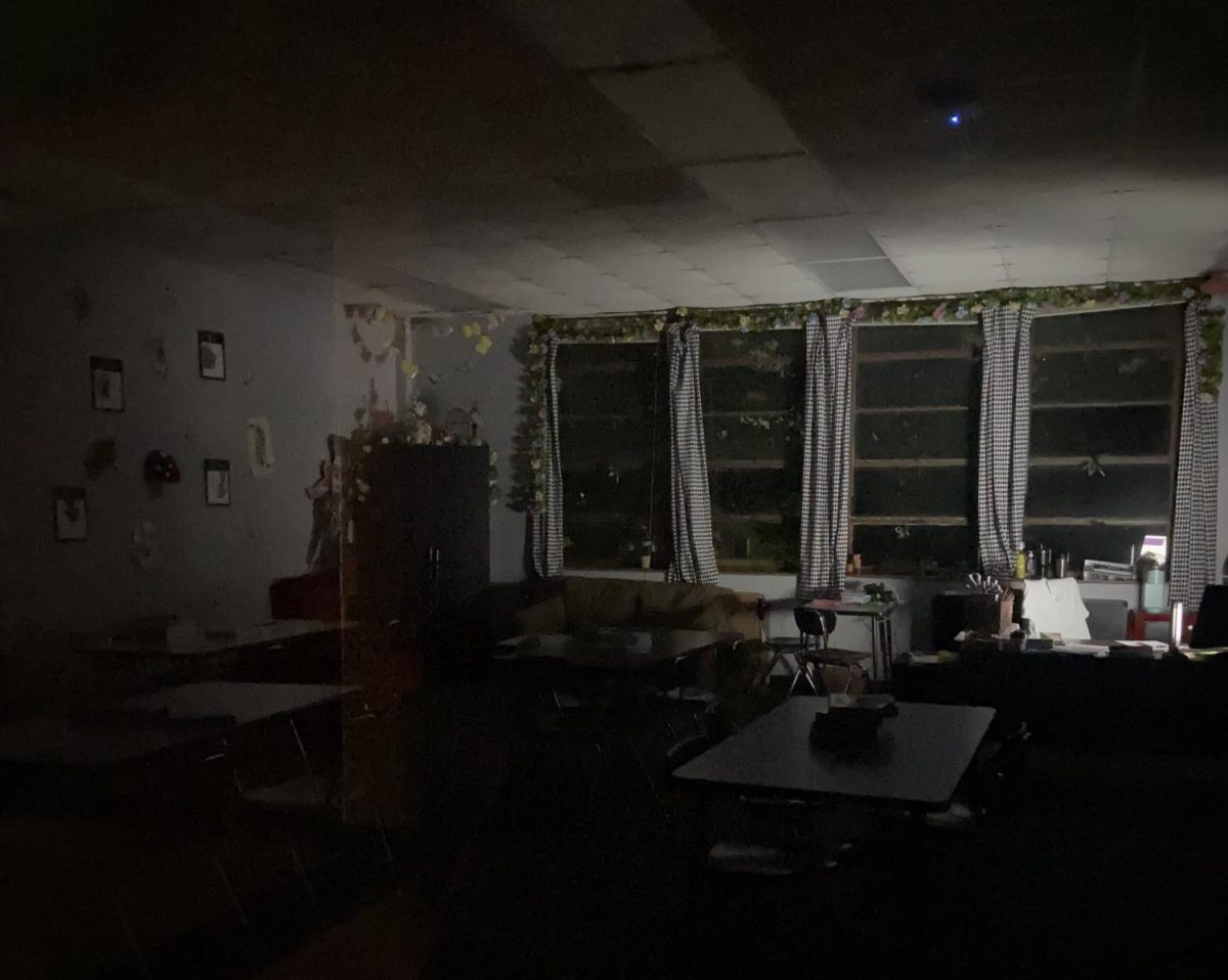 A+classroom+in+C+hall+looks+eerie+in+the+glow+of+the+projector.+The+Colt+staff+noticed+the+vines+swaying%2C+was+it+just+the+air+conditioning+or+something+more+sinister%3F