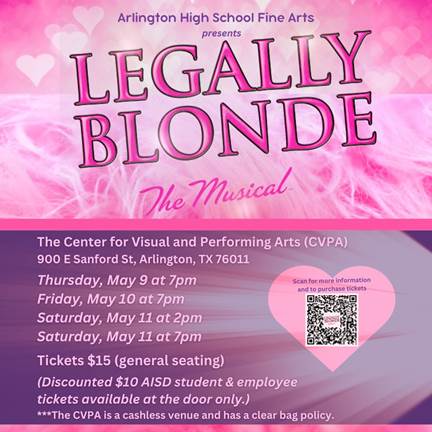 The Fine Arts department presents Legally Blonde: The Musical at the CVPA